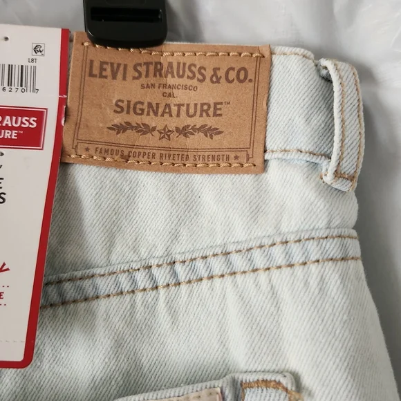 Light Blue Distressed Denim Shorts - Picture 6 of 7